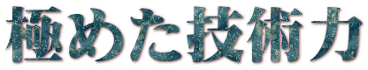 極めた技術力
