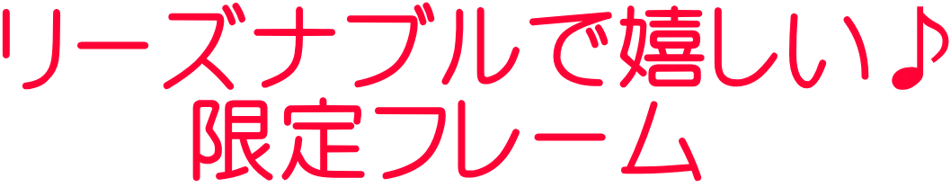 リーズナブルで嬉しい限定フレーム